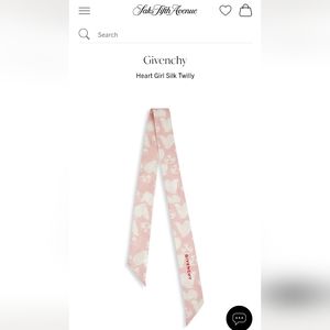 Givenchy Heart Girl Silk Twilly